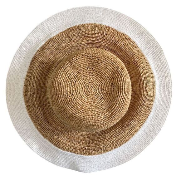 florabella Lucia‎ Brim Sunhat in Natural & White main image 11